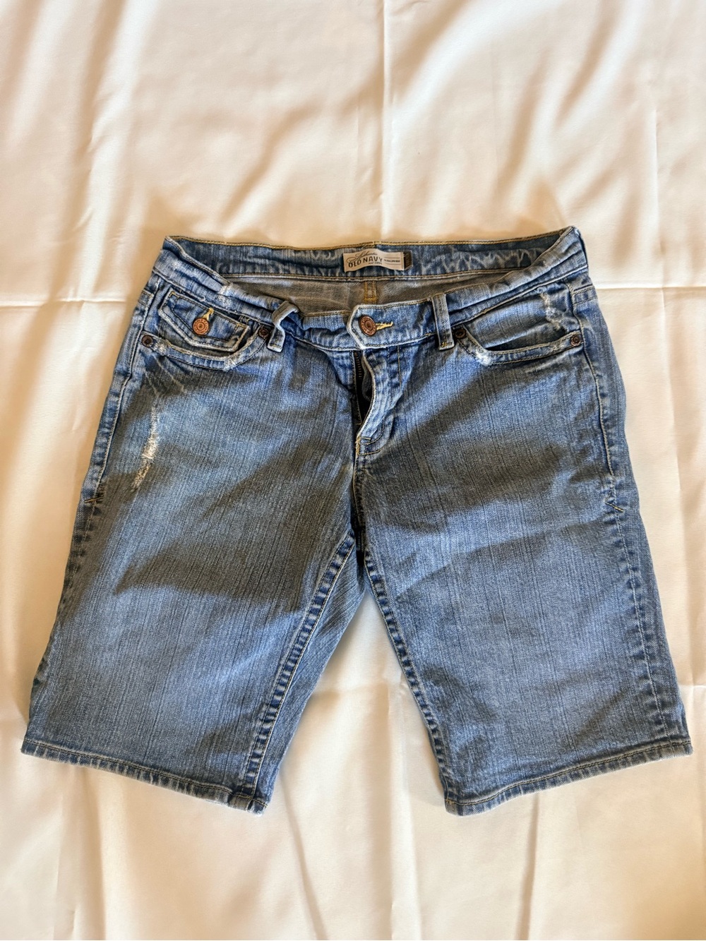 Old Navy Women's Blue Denim Bermuda Shorts